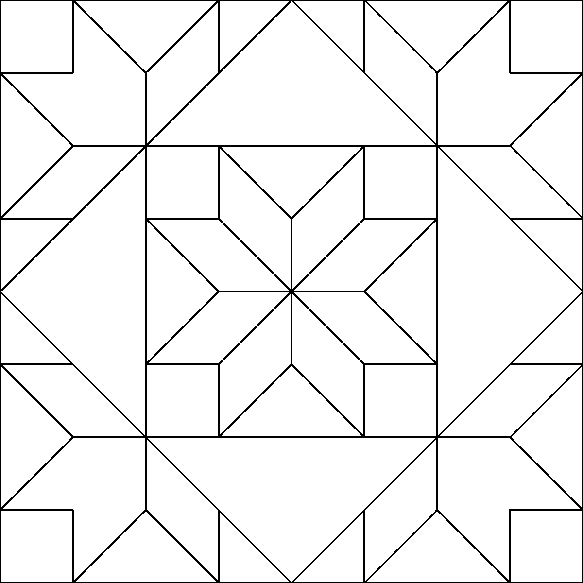 Pattern 85, Tulip Star barn quilt pattern thumbnail
